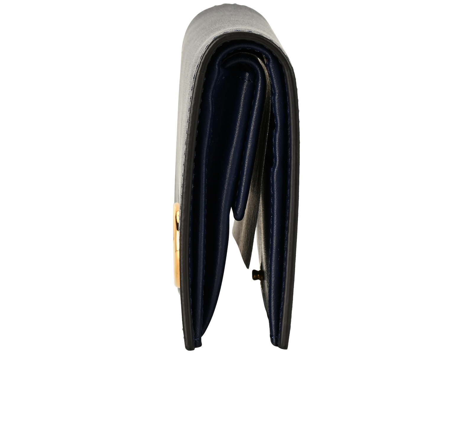 Fendi Roma Leather Wallet, &pound;220, Accessories, Blue, Leather, Bottom view